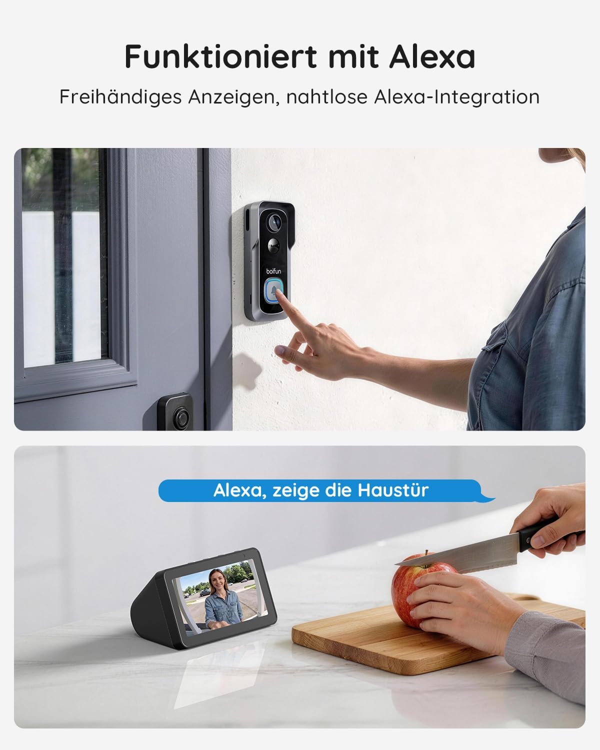 Detalle 2 de BOIFUN WLAN Video Türklingel 2K