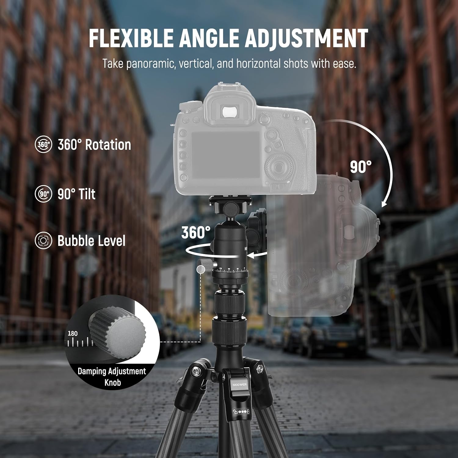 Thumbnail 5 de NEEWER TP39 Carbon Fiber Tripod 65