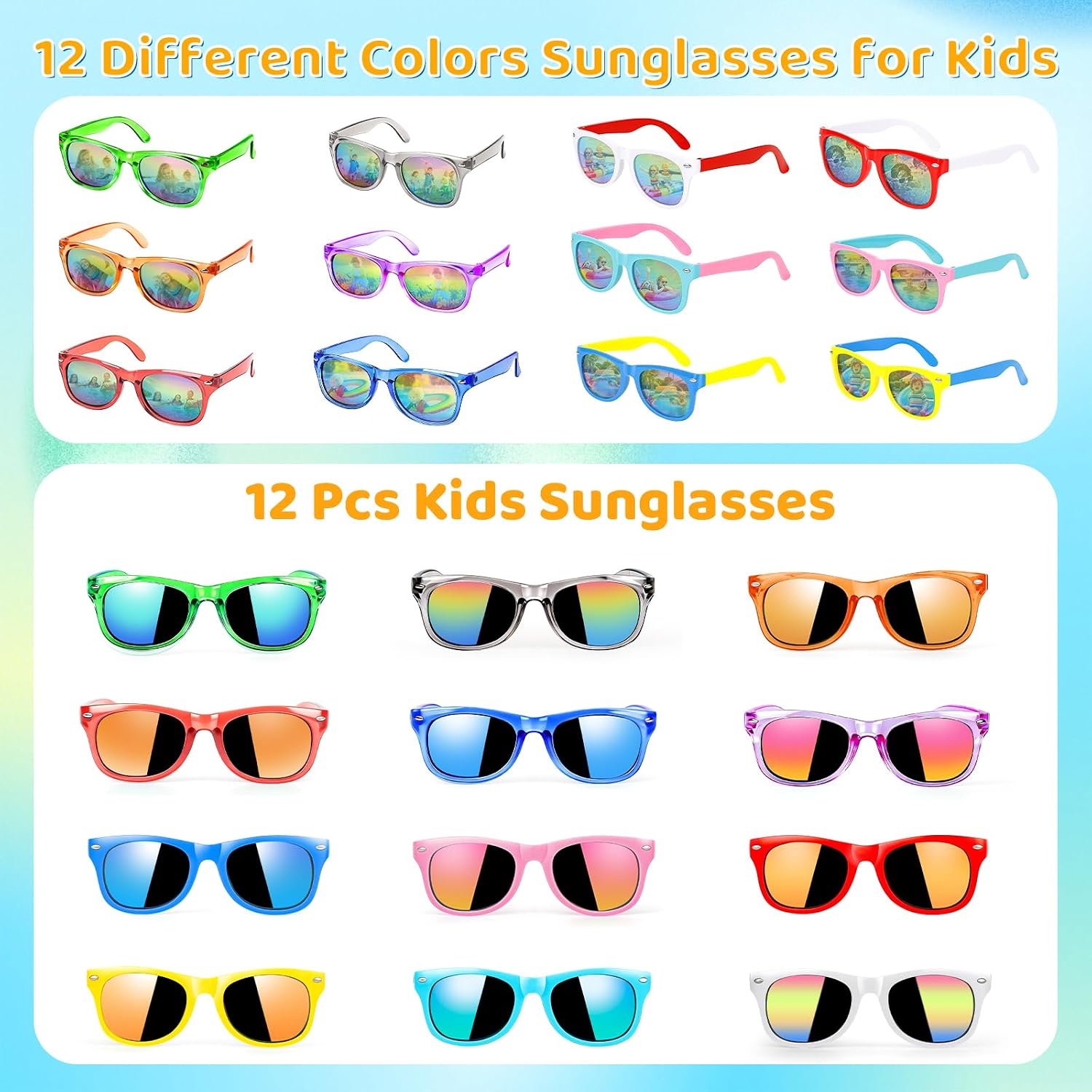 Thumbnail 2 de Lifree Kids Sunglasses Bulk Party Favors: UV400 Protection for 3-8 Year Olds