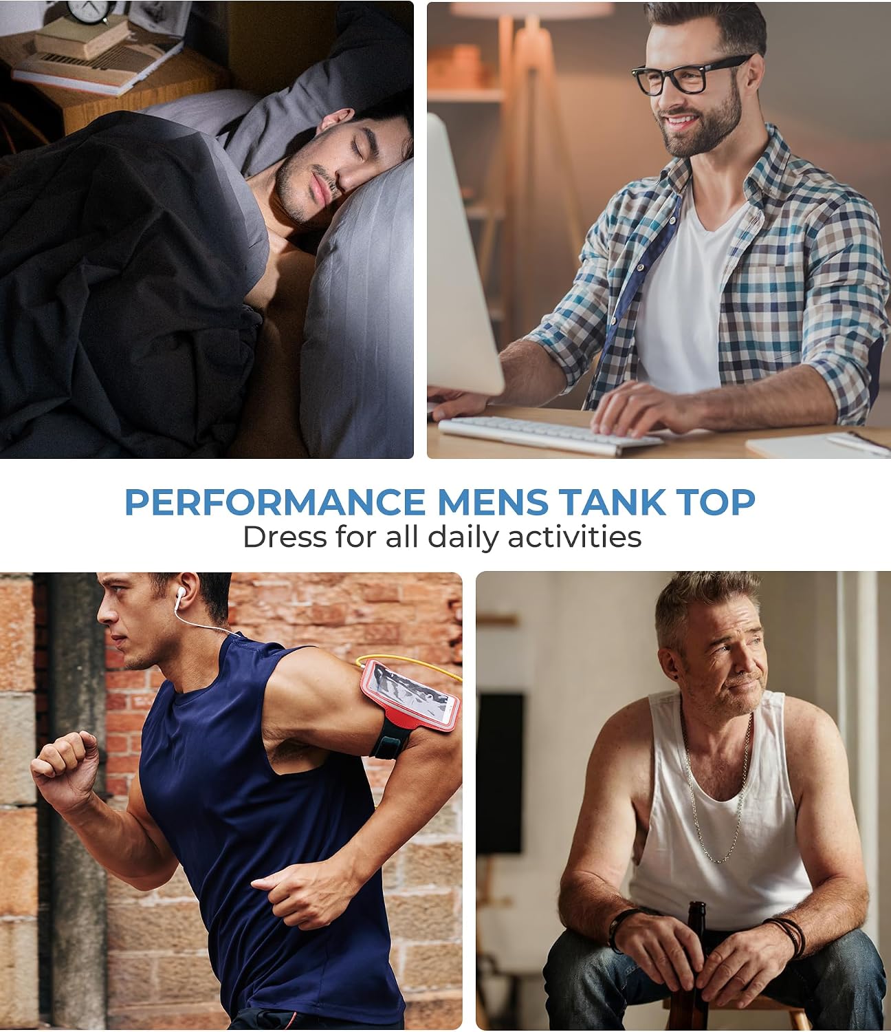Thumbnail 4 de BAMBOO COOL Men's Tank Top 3 Pack