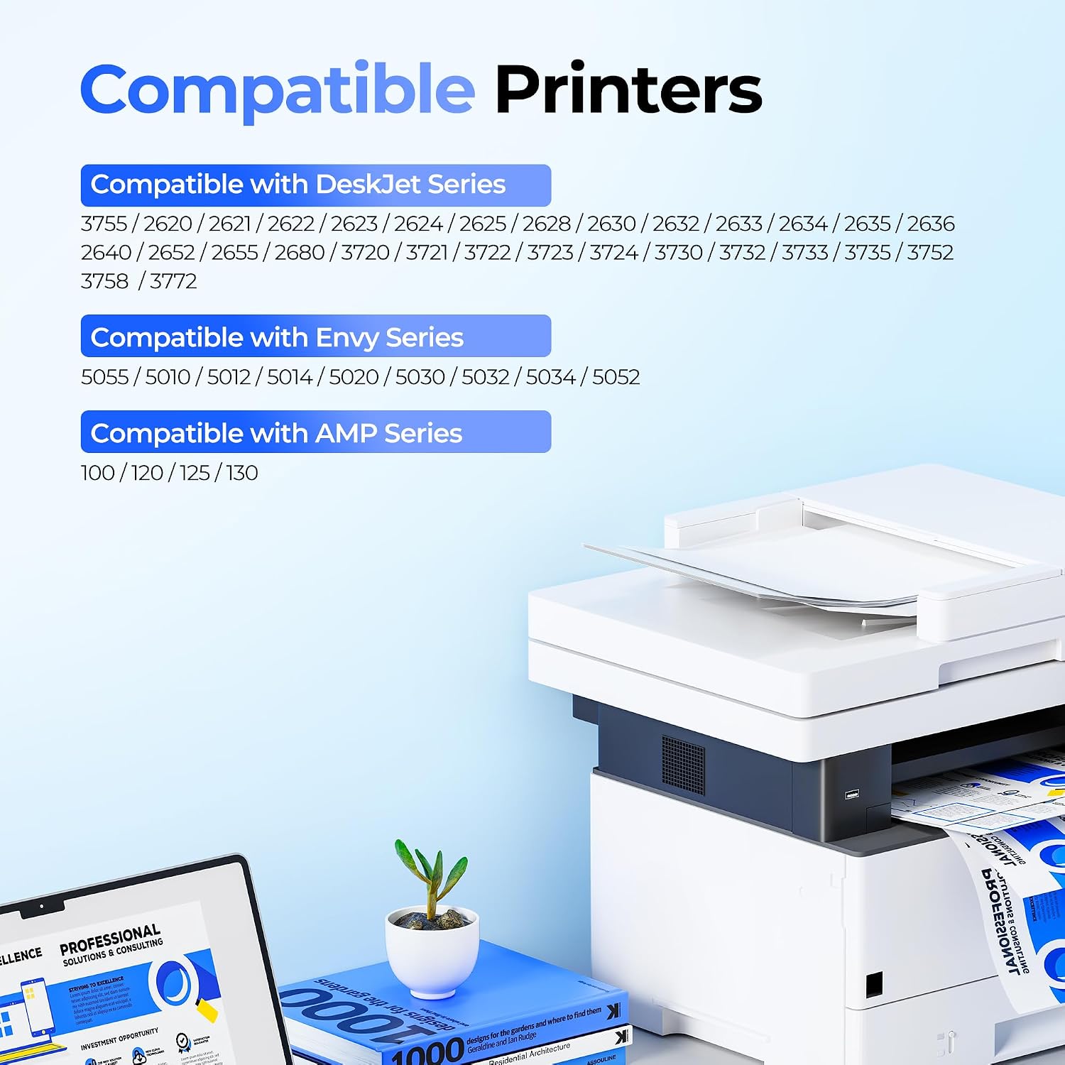 Thumbnail 1 de Acaves 65XL Ink Cartridges for HP 65, Black and Tri-Color 2-Pack