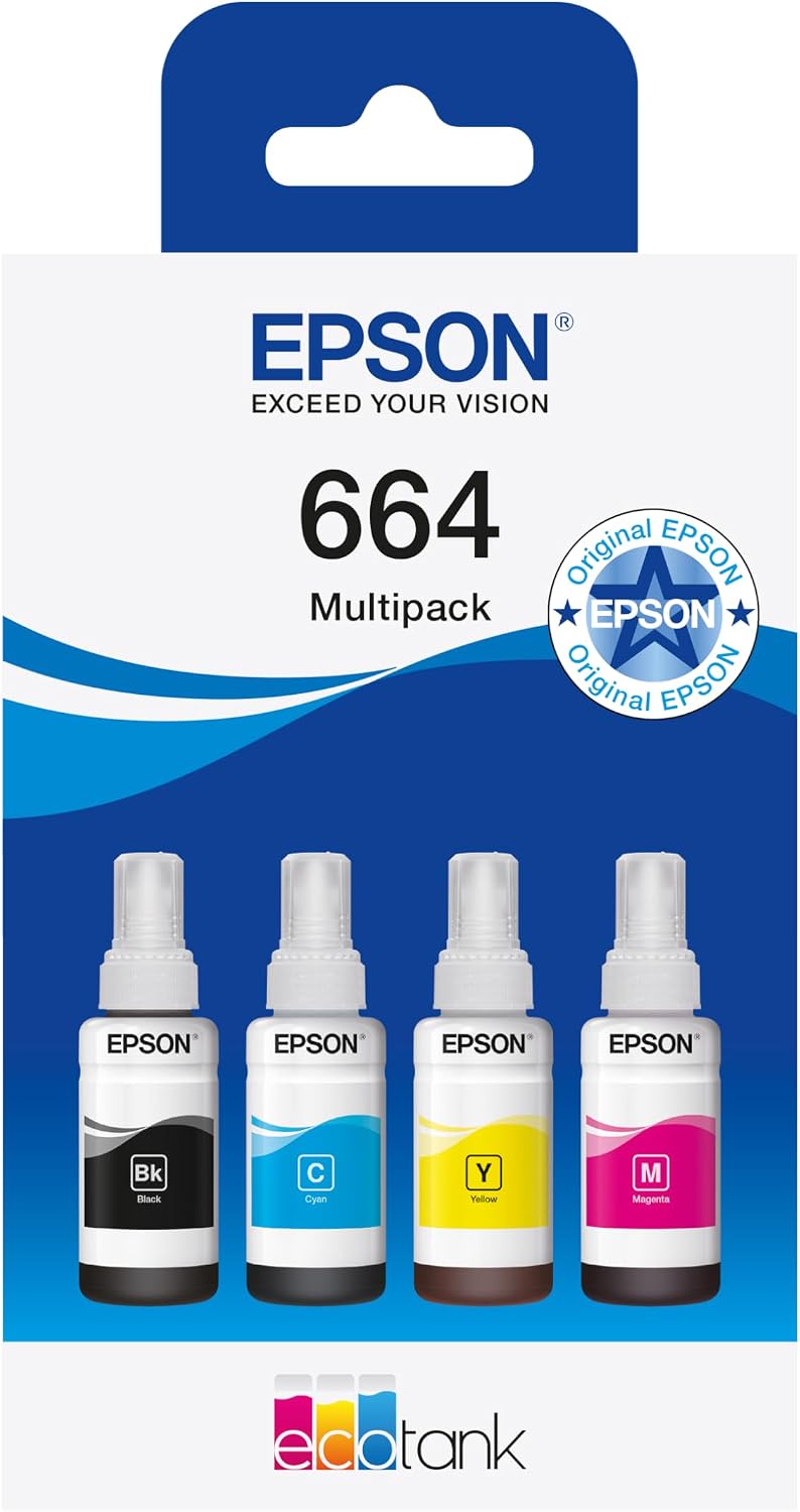 Epson EcoTank 664 Original Tinte in Flaschen 4-Farben