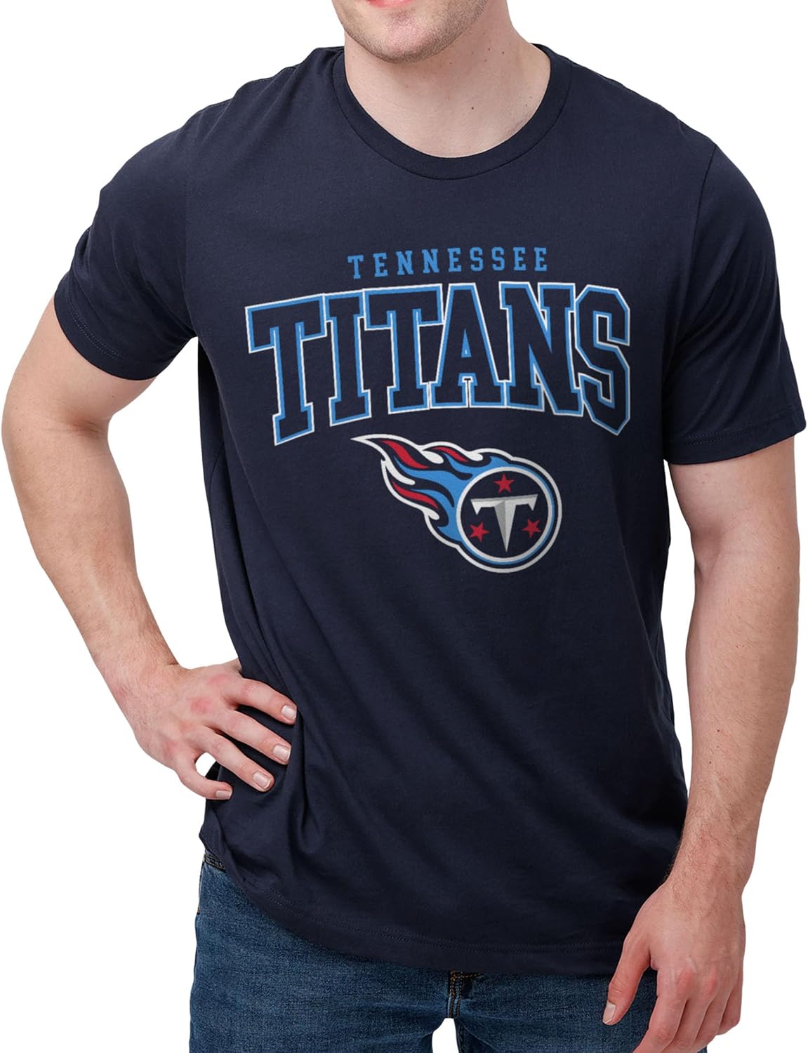 Detalle de FOCO NFL Unisex Team Logo Classic Arched Logo Short-Sleeve T-Shirt