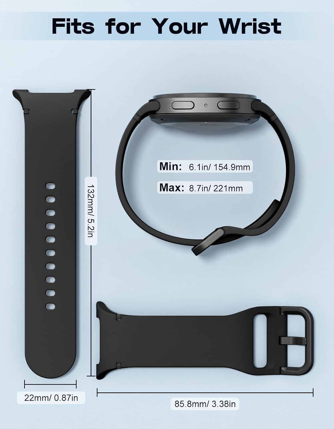 Thumbnail 4 de Astorgos 6 Pack Sport Straps for Galaxy Watch 8