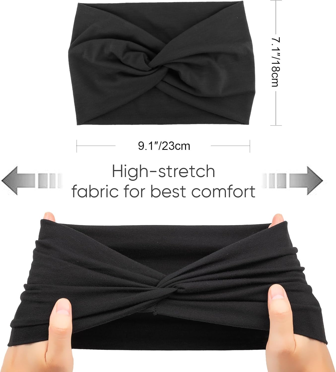 Thumbnail 5 de DRESHOW 8 Pack Turban Headbands for Women – Wide Vintage Head Wraps