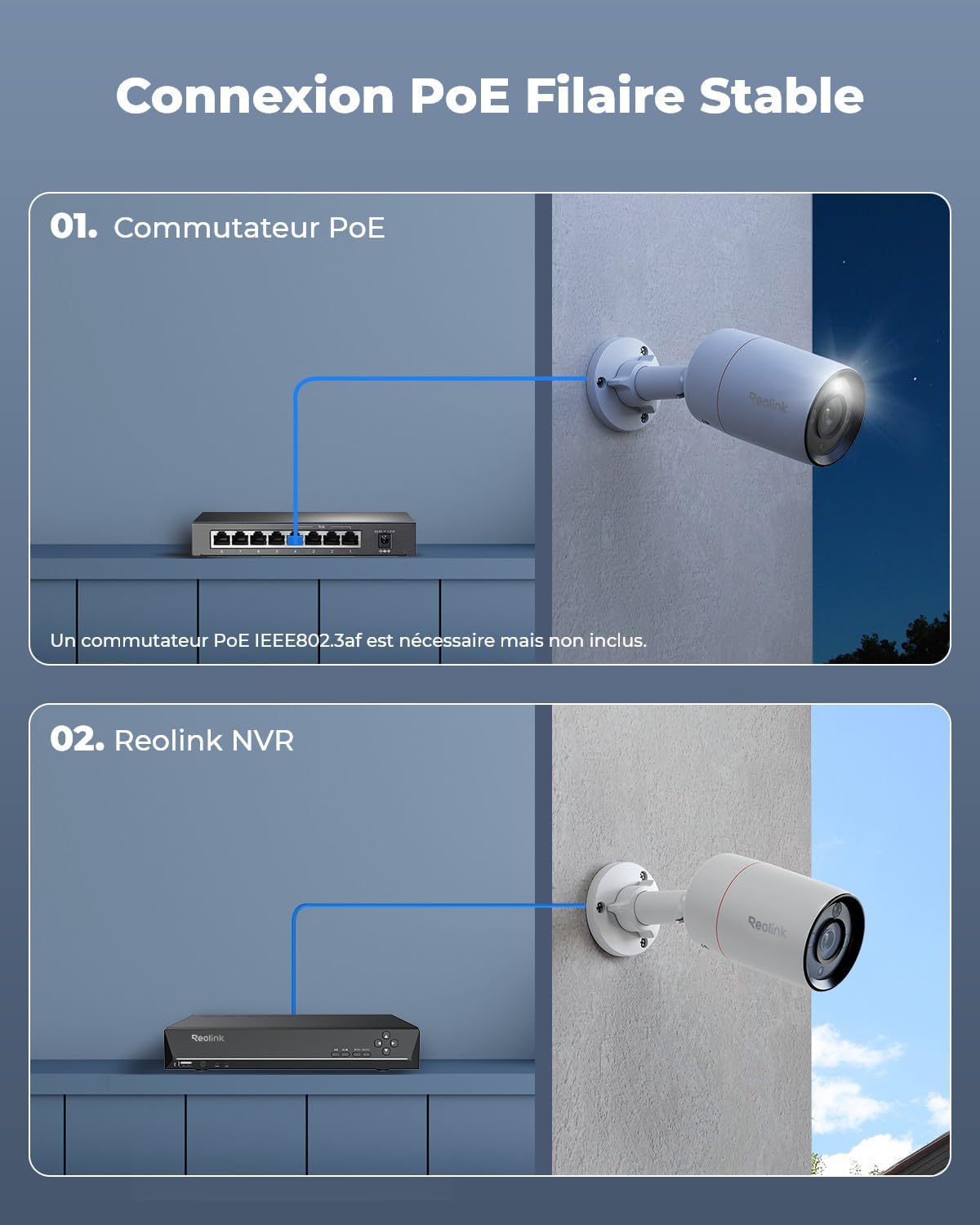 Thumbnail 4 de Reolink RLC-1212A: Caméra PoE Extérieure 4K+ 12MP avec Projecteur, Détection Personne/Véhicule et Vision Nocturne couleur