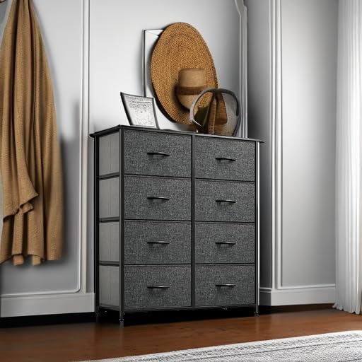 Detalle 2 de YITAHOME Comoda de Tela con 8 Cajones, Estructura de Acero🗄