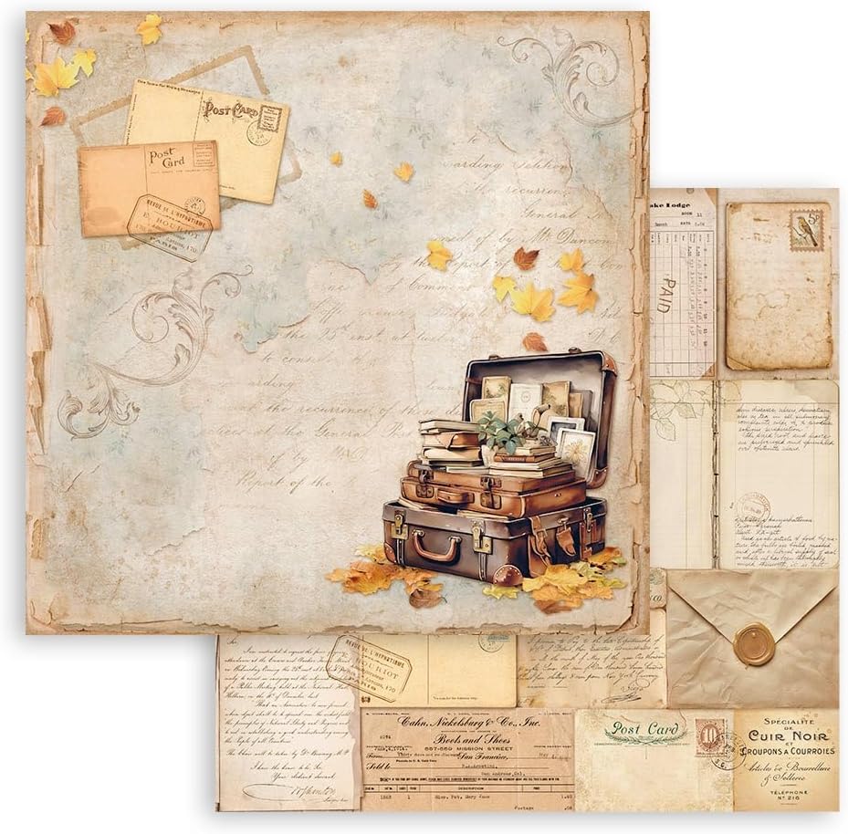 Thumbnail 6 de Stamperia Golden Harmony scrapbookpapper, 20,3 × 20,3 cm, syrafritt, dubbelsidigt, 80 ark