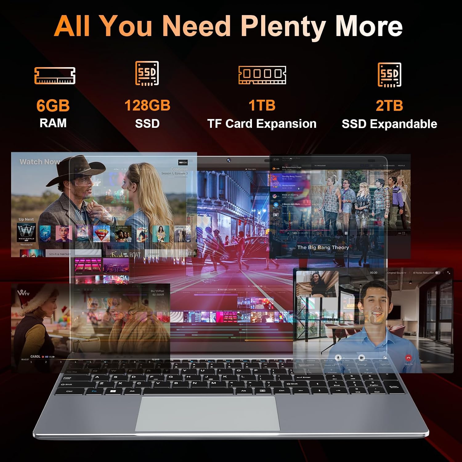 Detalle de drkako M156FH 15.6-Inch Laptop, 6GB RAM, 128GB SSD, Full HD