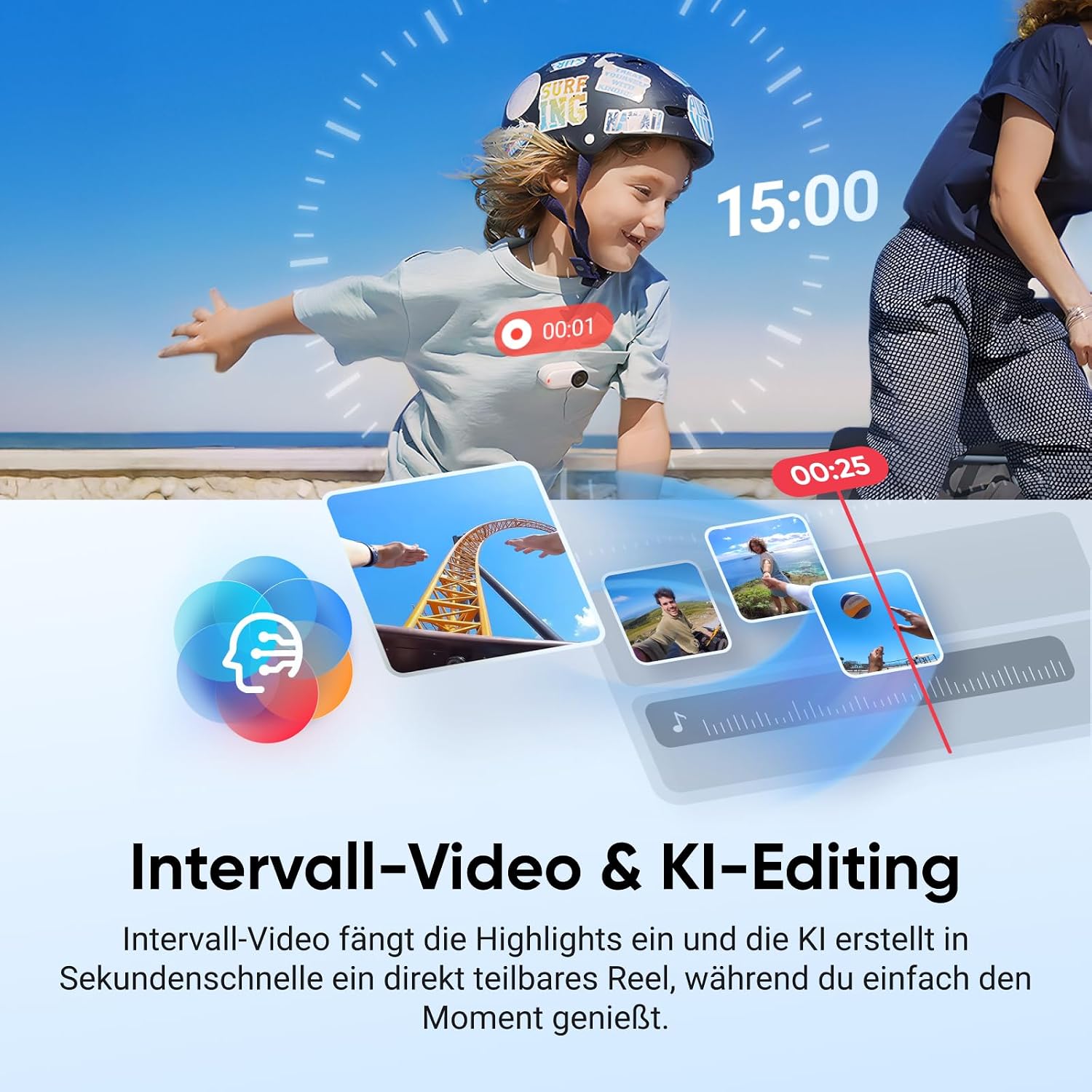 Thumbnail 6 de Insta360 GO 3S Fahrrad-POV-Bundle 64 GB Weiß – Tragbare 4K Mini-Kamera mit Freihand-POVs