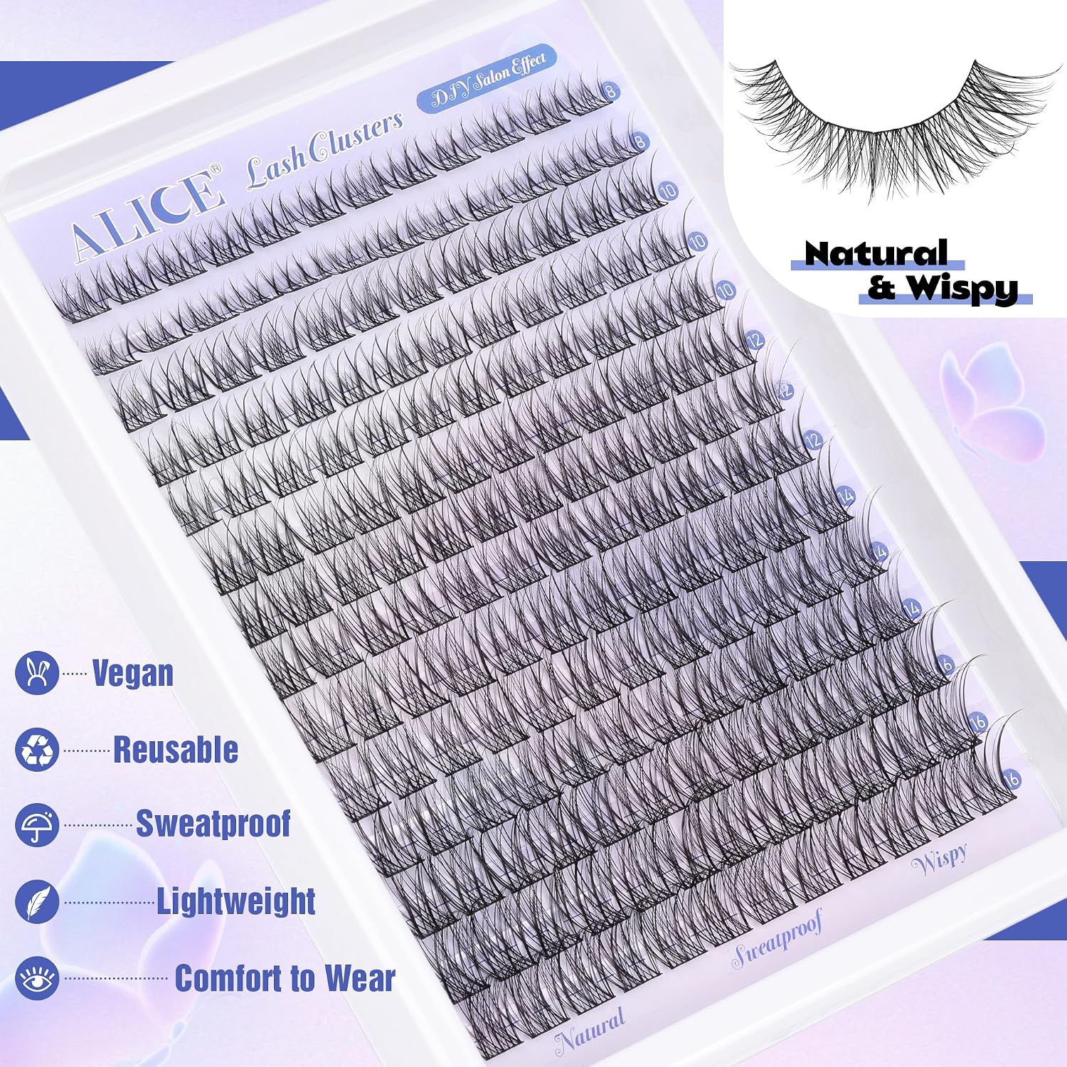 Thumbnail 5 de ALICE Natural Lash Clusters 168pcs ๐