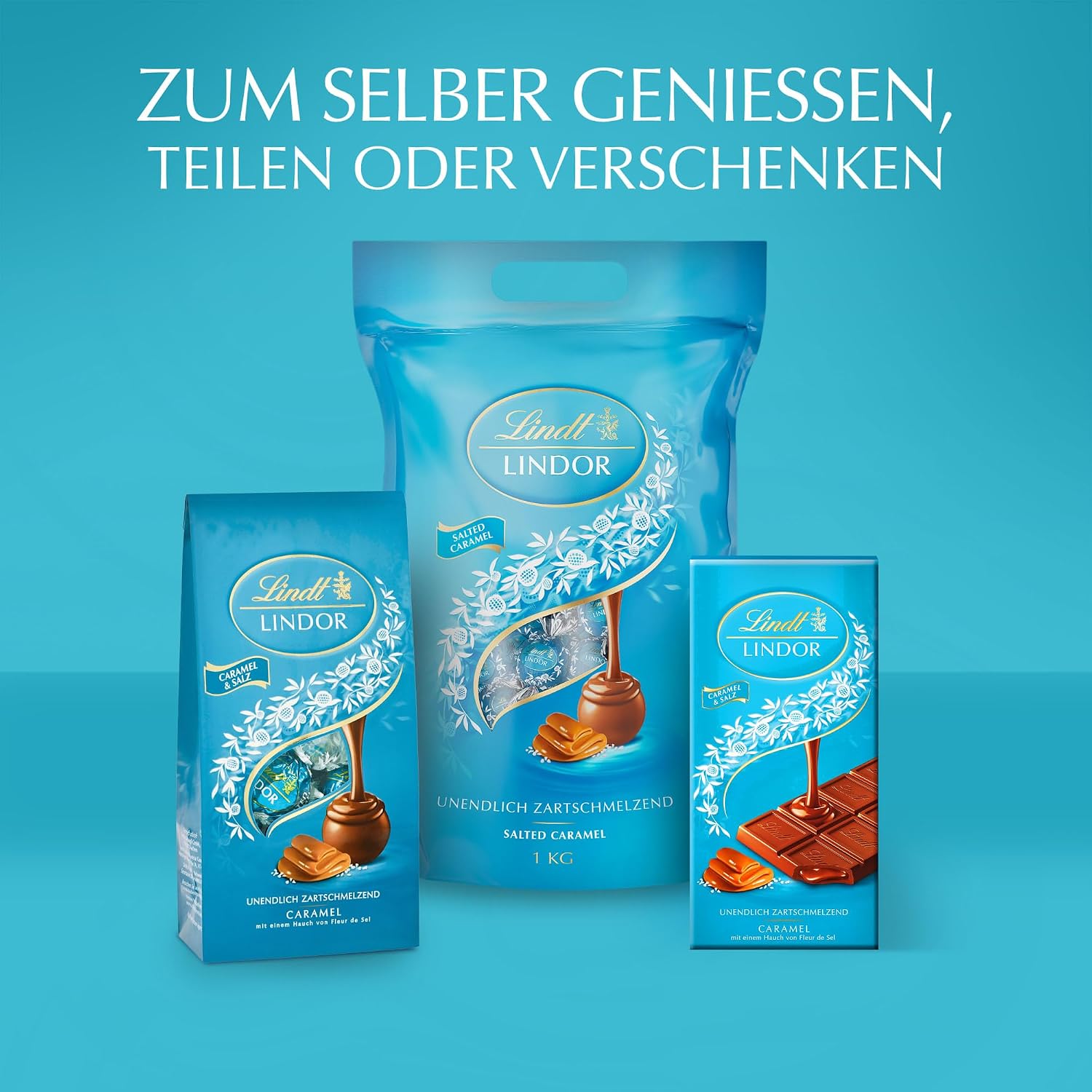 Thumbnail 4 de Lindt LINDOR Cornet Salted Caramel 500g 🍫