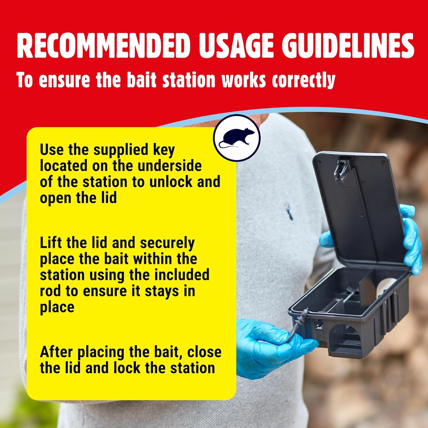 Detalle de The Big Cheese Rat & Mouse Bait Station: Reusable, Lockable & Weather-Proof