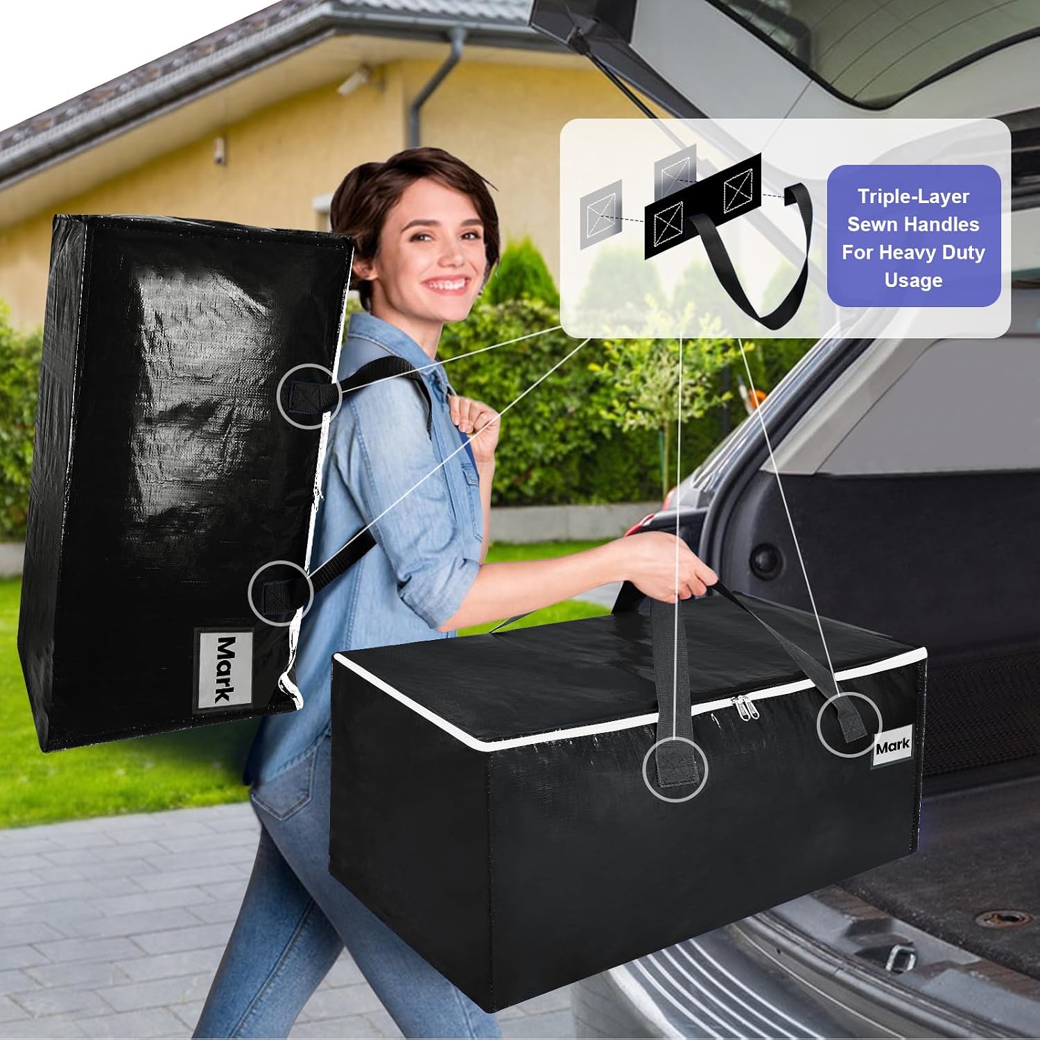 Detalle de ZFWDSY Moving Boxes 8 Pack 93L moving bags