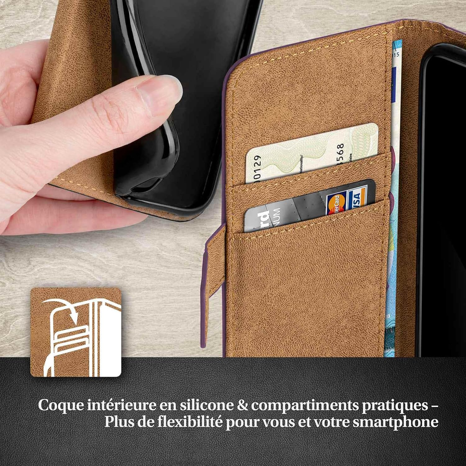 Detalle de moex Étui à Rabat 360° pour Samsung Galaxy A5 (2016) – Indigo-Violet