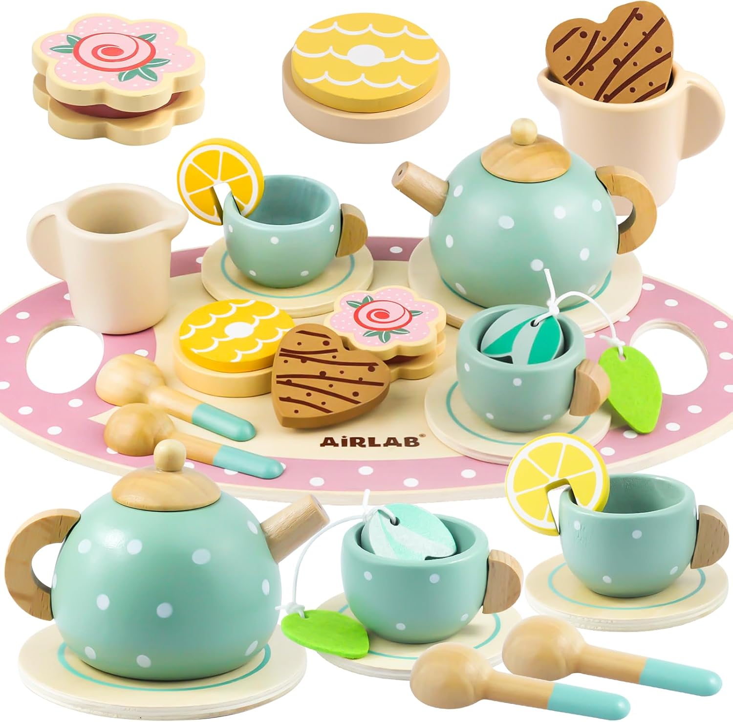 Wooden Tea Set play kitchen accessories 3