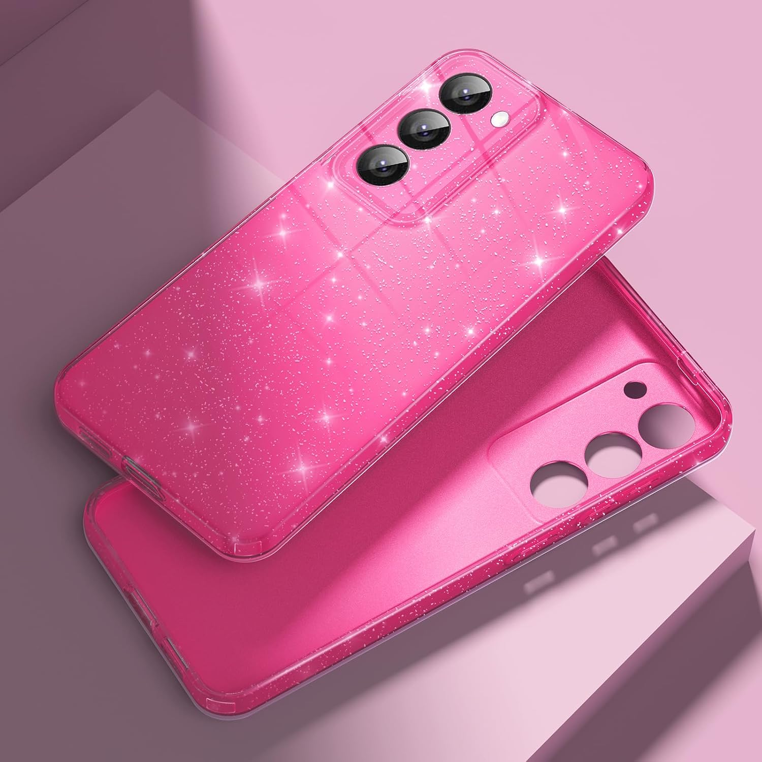 Thumbnail 6 de Paitech Glitzer-Hülle für Samsung Galaxy S23 5G – Dünn, flexibel & stoßfest, Rosa