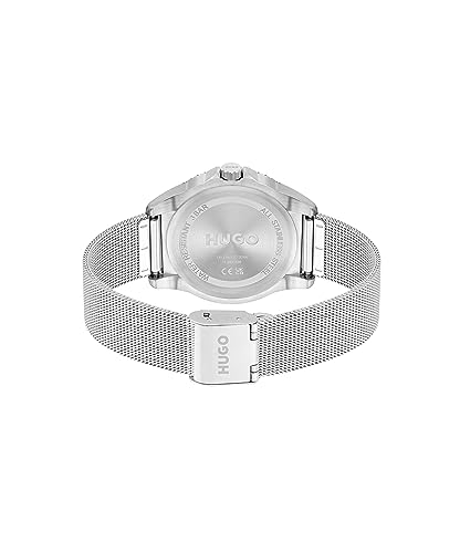 Thumbnail 2 de HUGO Reloj Analógico de Cuarzo Multifunción para Mujer – Colección #Dance, pulsera de malla de acero inoxidable plateada