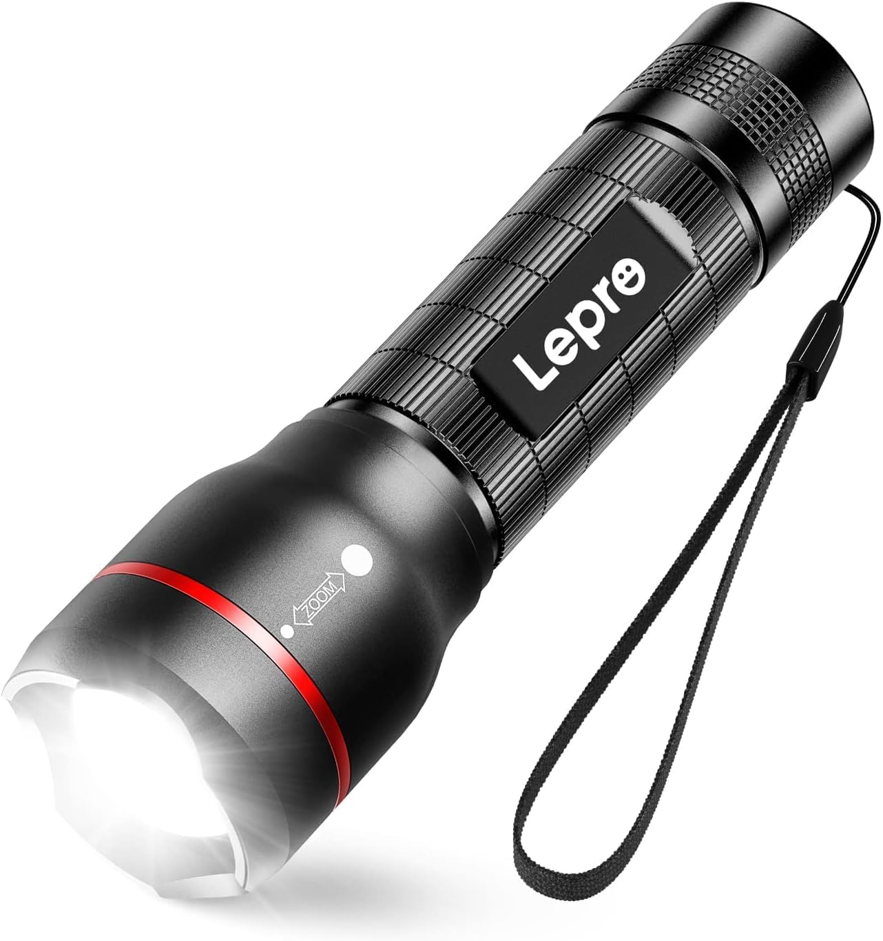 Detalle de Lepro LED Taschenlampe LE2000 – extrem hell, zoombar, 5 Modi, wasserdicht IPX4