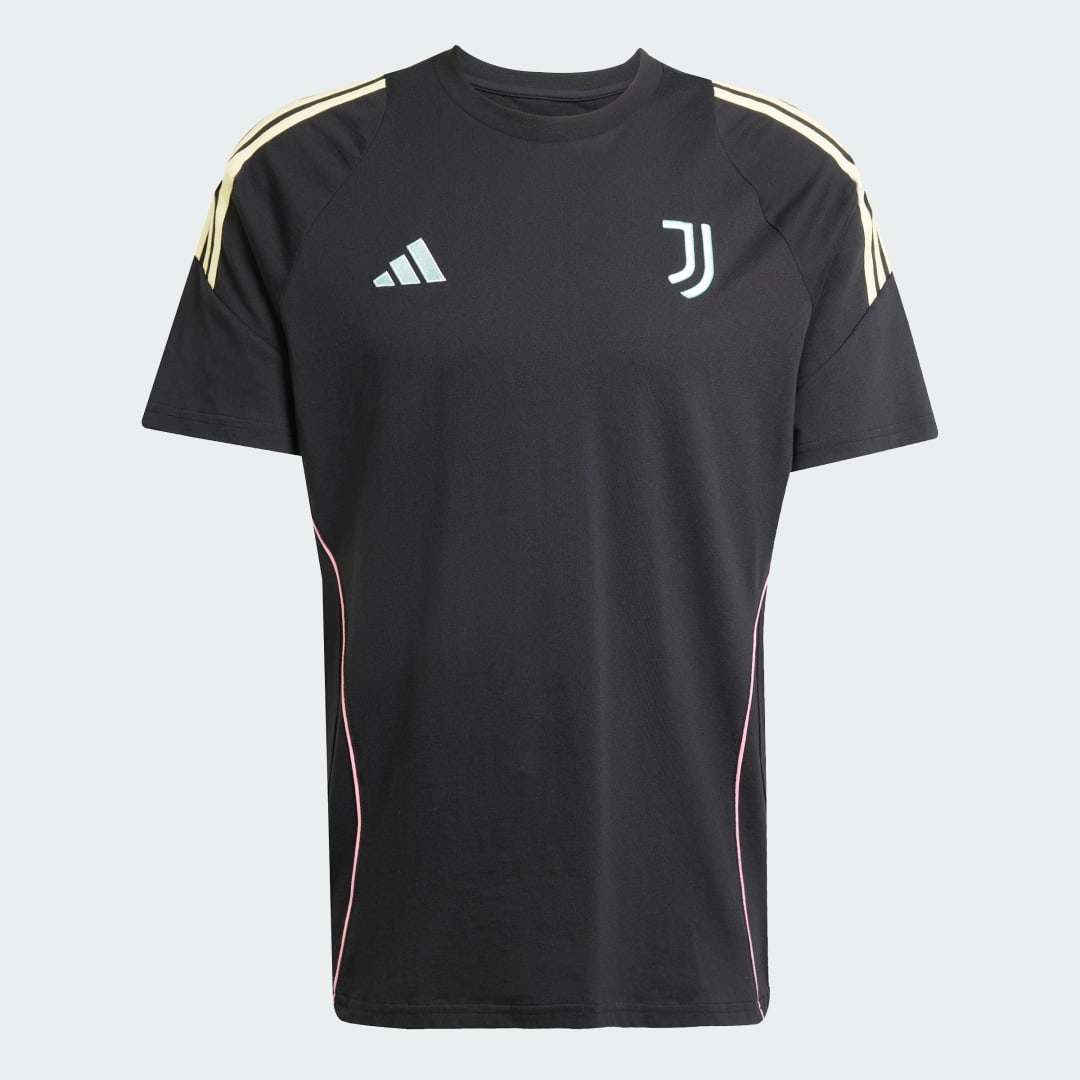 Detalle de Camiseta Juventus Tiro Cotton de Adidas – negro, cómodo algodón