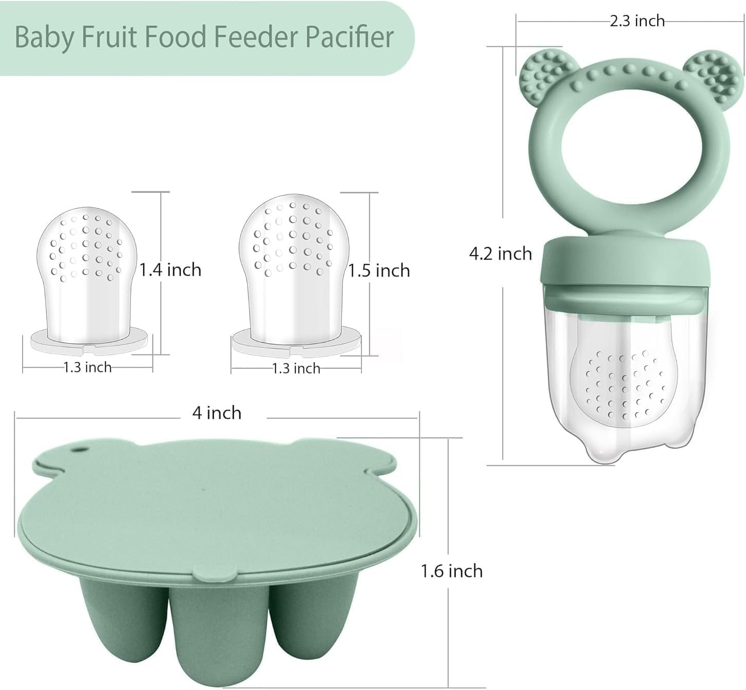 Thumbnail 4 de WeSweet Fruit Feeder for Baby - Silicone Fruit Food Feeder (Purple Set)