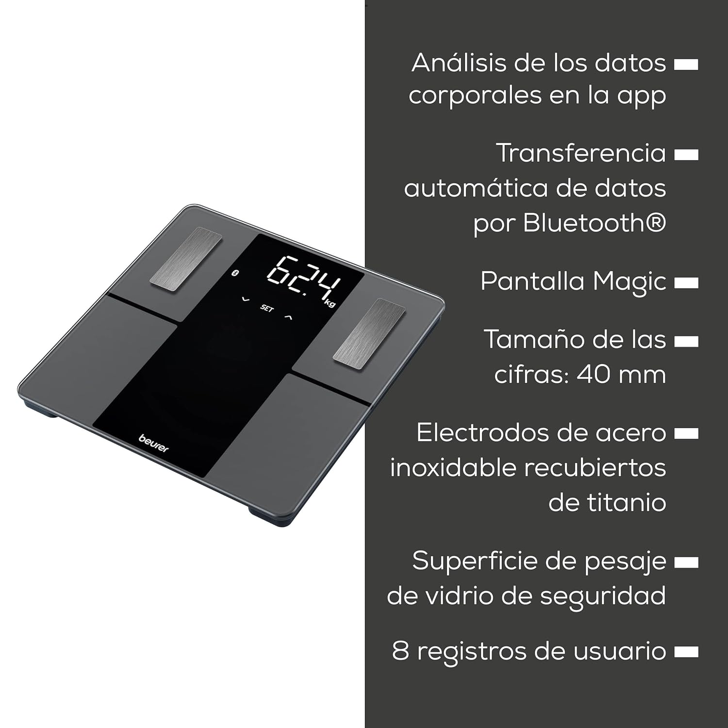 Thumbnail 5 de Beurer BF 500 Super Black Edition 🩺 Báscula inteligente con Bluetooth