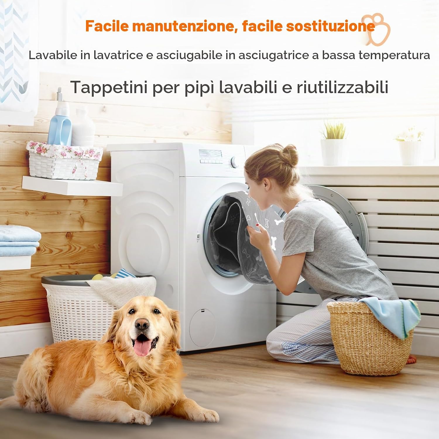Thumbnail 4 de Baodan Traverse Cani, 3 pezzi Traversine Lavabili per Cani 80x90 cm – Tappetini Assorbenti Riutilizzabili