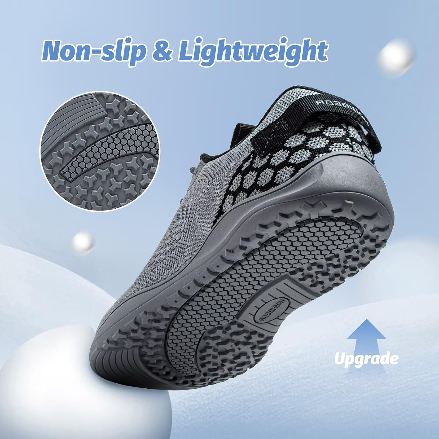 Detalle 2 de HOBIBEAR unisex wide toe minimalist barefoot trail running shoes