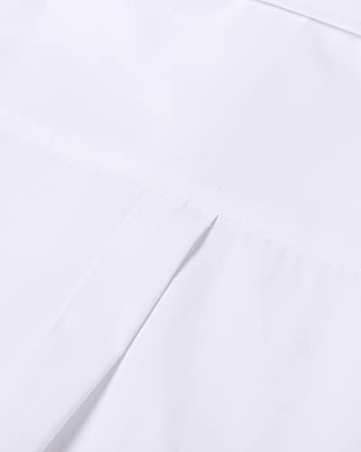 Detalle de J.VER White Shirt Men Long Sleeve Oxford Button Down Non Iron – Regular Fit
