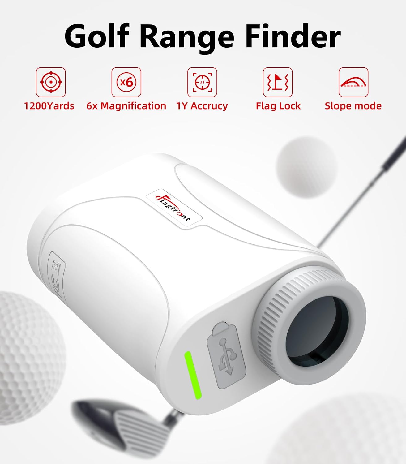 Thumbnail 1 de Flagfront Golf Rangefinder with Slope, 6x Magnification