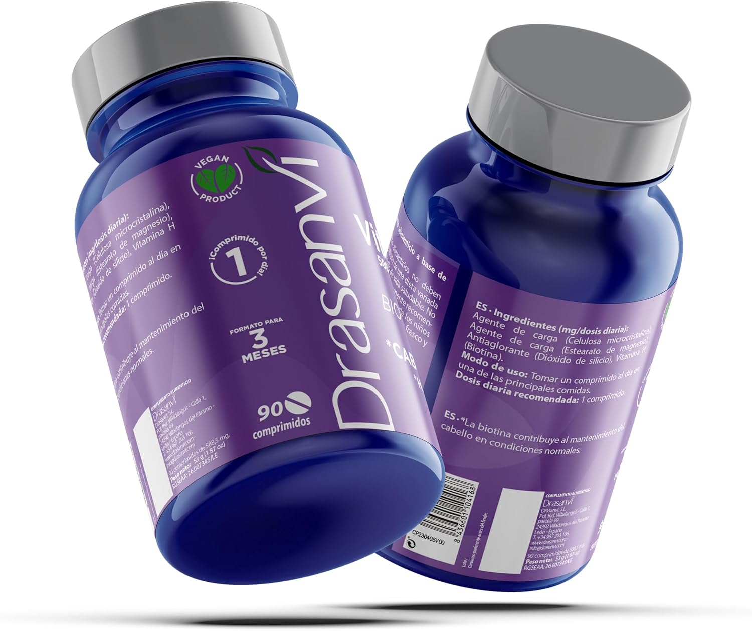 Thumbnail 2 de Drasanvi Biotina Vitamin H 500μg 💊 para cabello y uñas