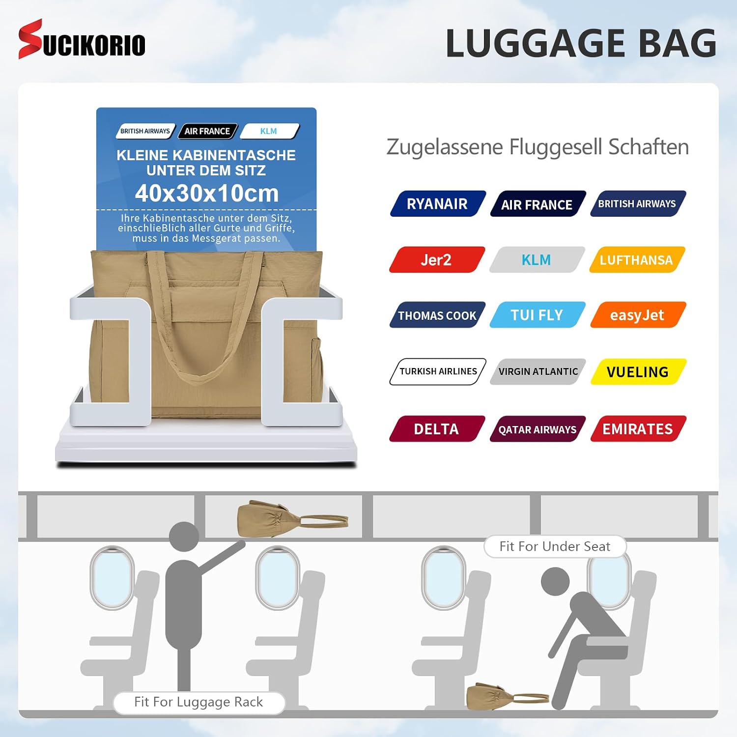 Thumbnail 2 de SUCIKORIO cabin bag 40 x 30 x 10cm