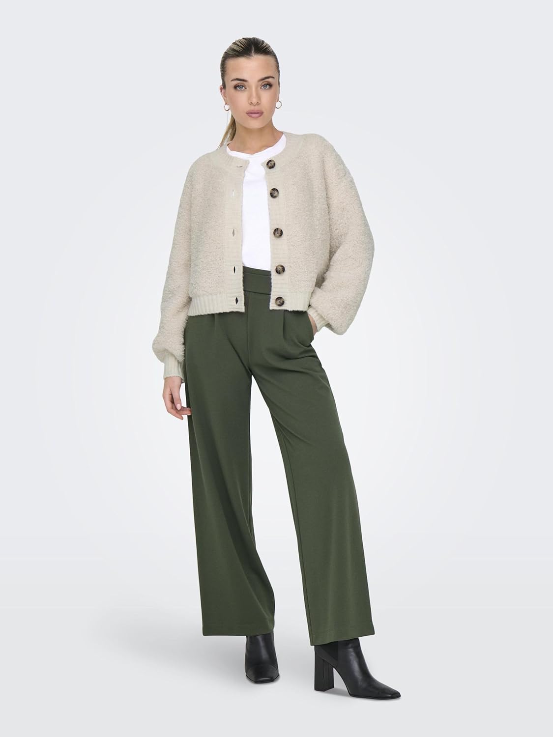 Thumbnail 4 de JdY Damen Marlene Hose „GEGGO“ – weite Schlupf-Stoffhose mit Jersey, Wide-Leg und recyceltem Polyester