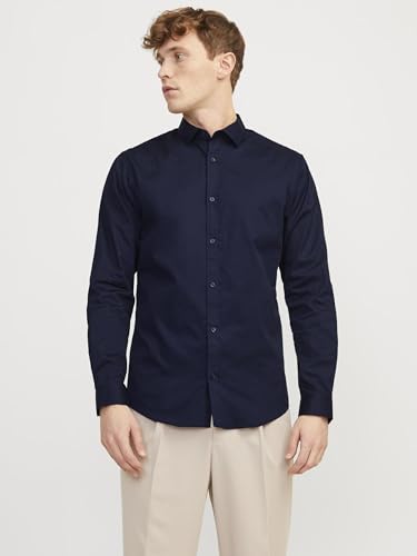 Thumbnail 2 de Jack & Jones Jprblacardiff Camiseta L/S Azul Marino para Hombre 🌊