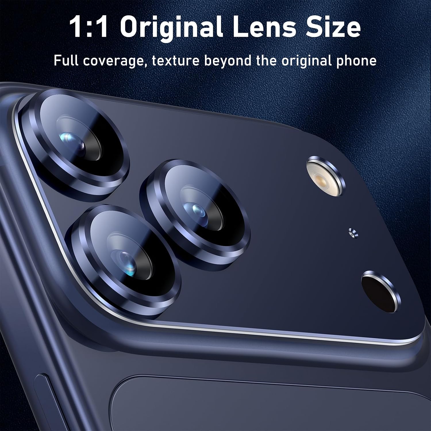Detalle de UniqueMe iPhone 17 Pro camera lens protector