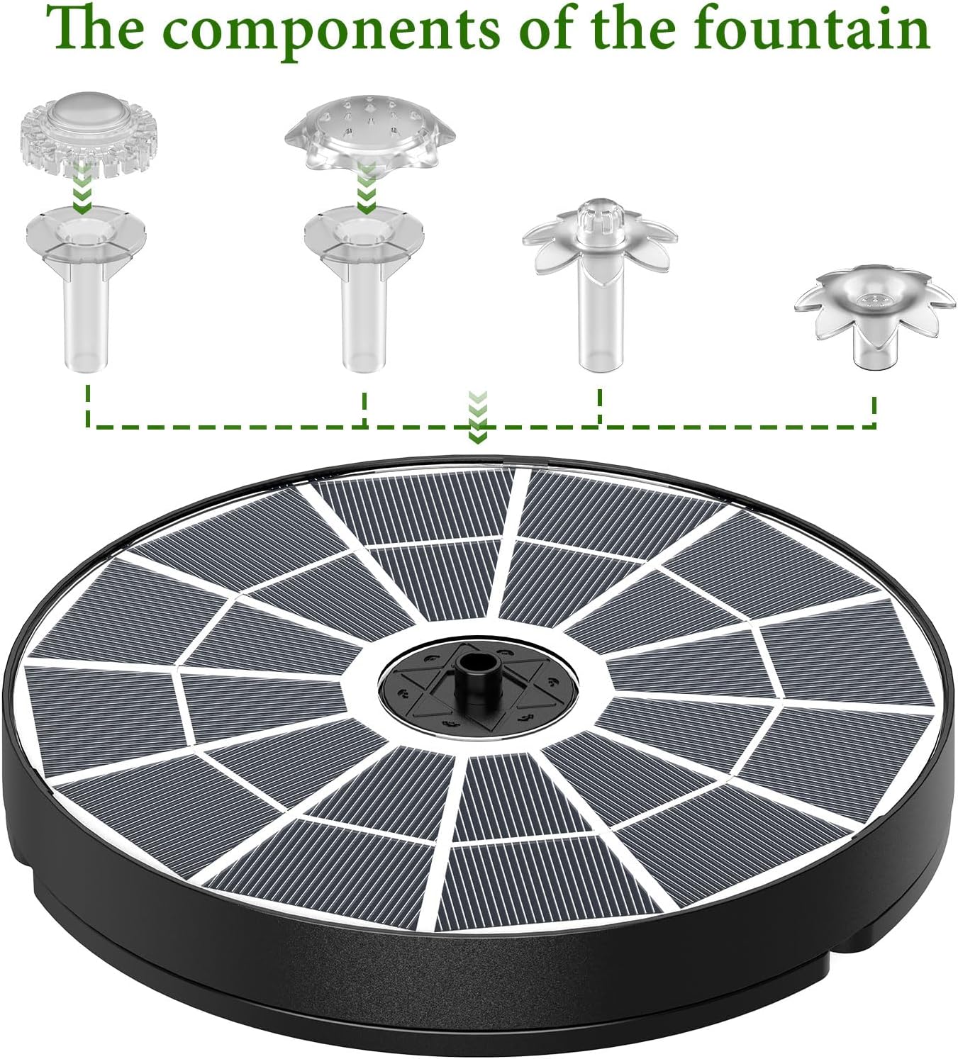 Thumbnail 6 de AISITIN solar water fountain 3.7W