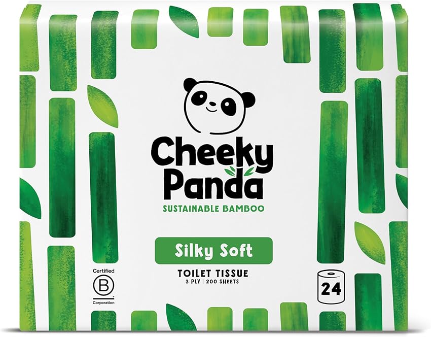 The Cheeky Panda 3 capas 24 rollos, 200 hojas