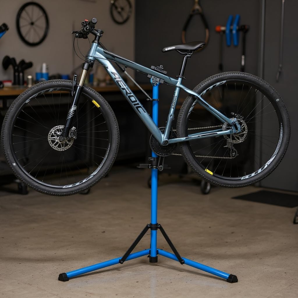 Detalle de CXWXC Workshop Bike Stand (30 kg load capacity) with Height Adjustment and 360° Swivel Bracket