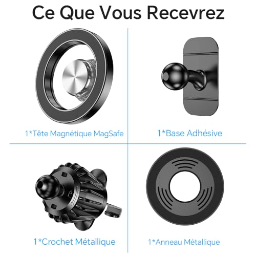 Thumbnail 8 de Coolpow Support Téléphone Voiture Magnétique MagSafe