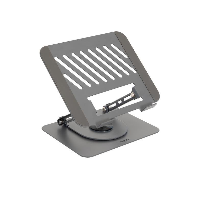 Detalle de TooQ PH-DAFNE-G: soporte portátil con rotación 360º para 11–17 pulgadas en acero gris oscuro