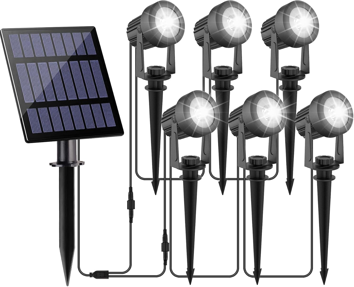 Detalle de NATPOW Solar Spot Lights 3W 6-in-1