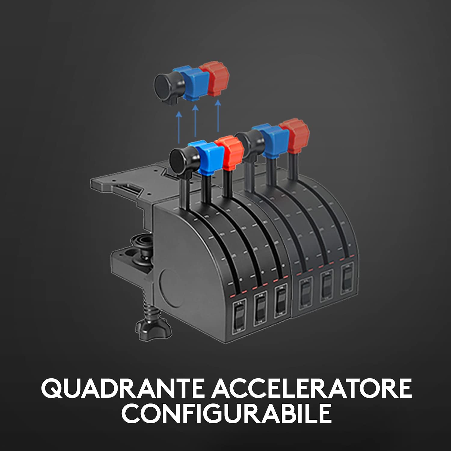 Thumbnail 2 de Logitech G Saitek Pro Flight Yoke System (PC, USB) con leva in acciaio e 75 controlli programmabili – nero