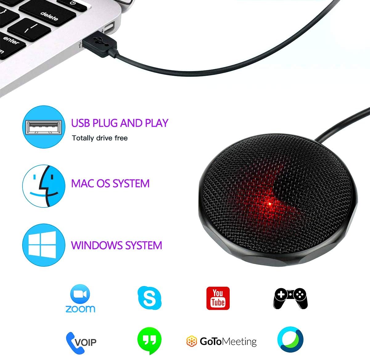 Thumbnail 2 de ICOUVA Conference USB Microphone
