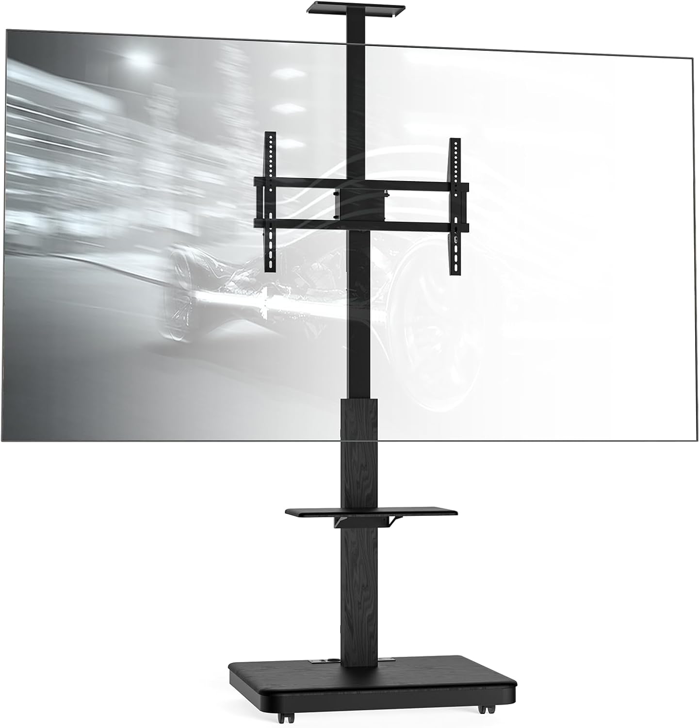 Thumbnail 5 de XTRARM Elite Support TV mobile réglable en hauteur (40 à 86 pouces, jusqu’à 60 kg) avec étagères et multiprise