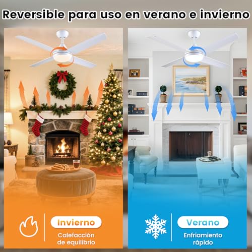 Thumbnail 6 de Ventilador de Techo Newday 122 cm con Luz y Control Remoto — DC, 4 aspas, silencioso