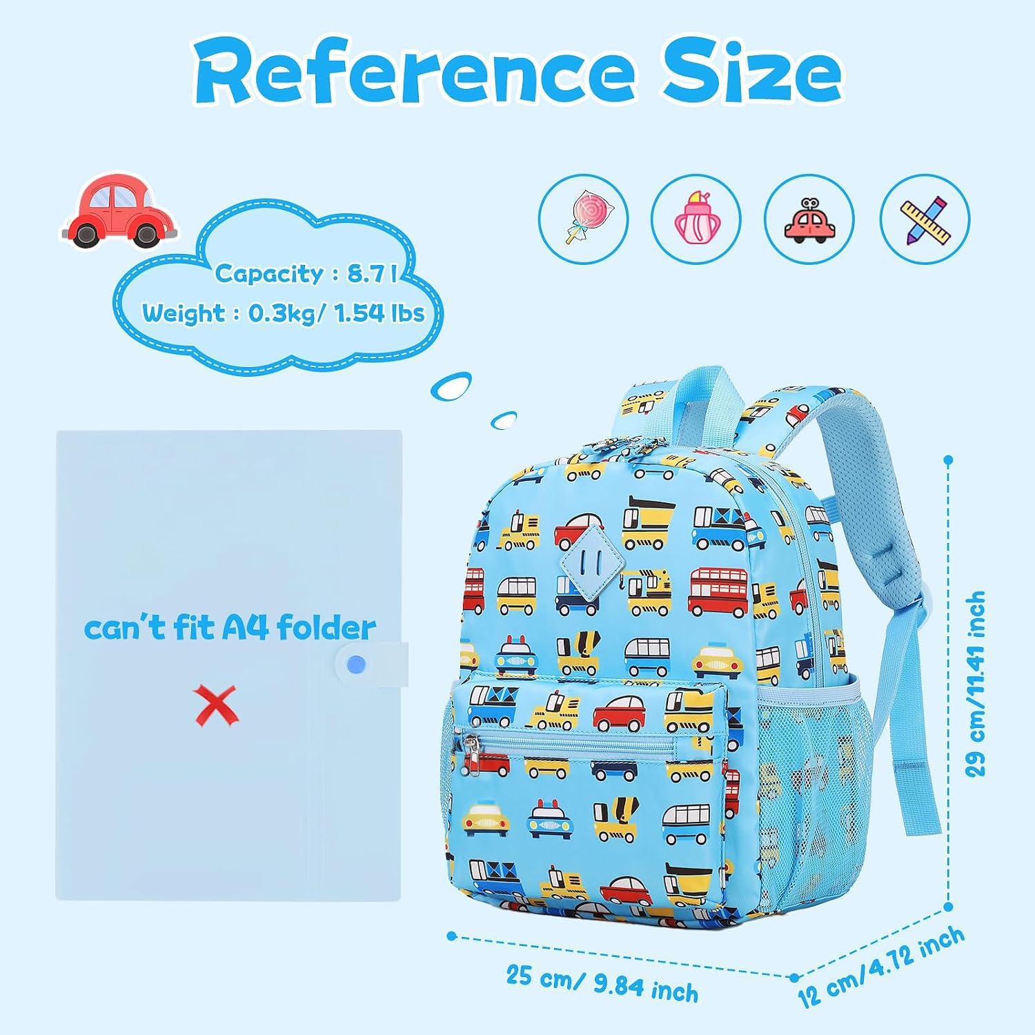 Thumbnail 1 de QIXIHU 12'' Toddler Backpack for Boys and Girls – Mini Preschool Bookbag