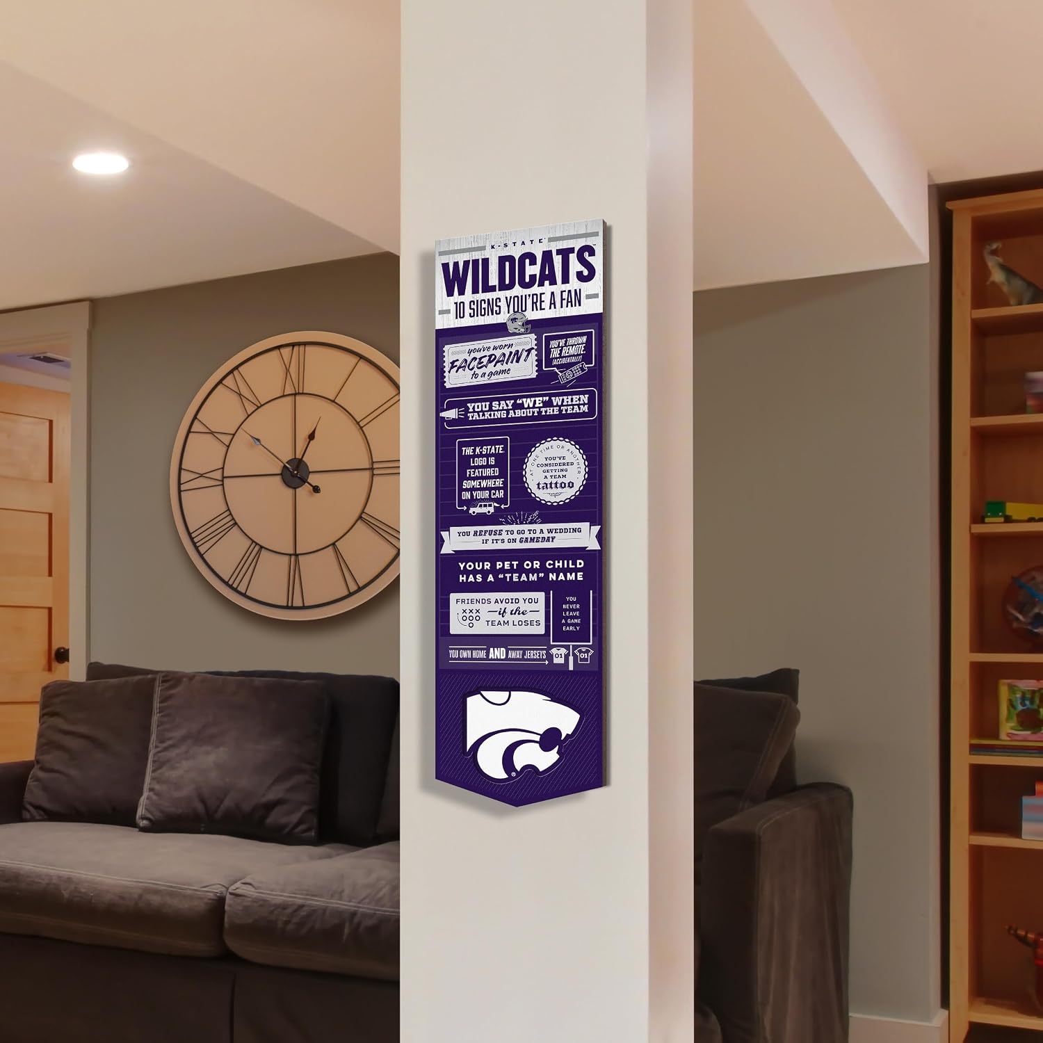 Detalle 2 de YouTheFan Officially-Licensed NCAA 6x19 “Top 10 Signs” Fan Banner (3D, Official Team Logo)