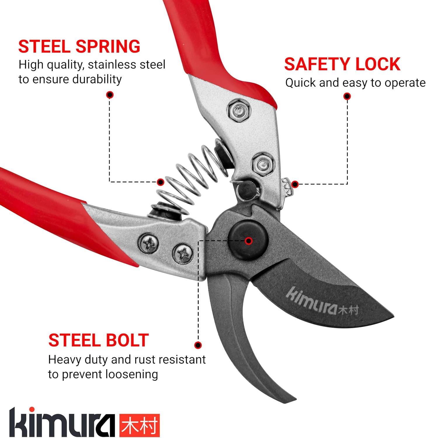 Detalle 2 de Kimura 8" Pro Bypass Secateurs ✂