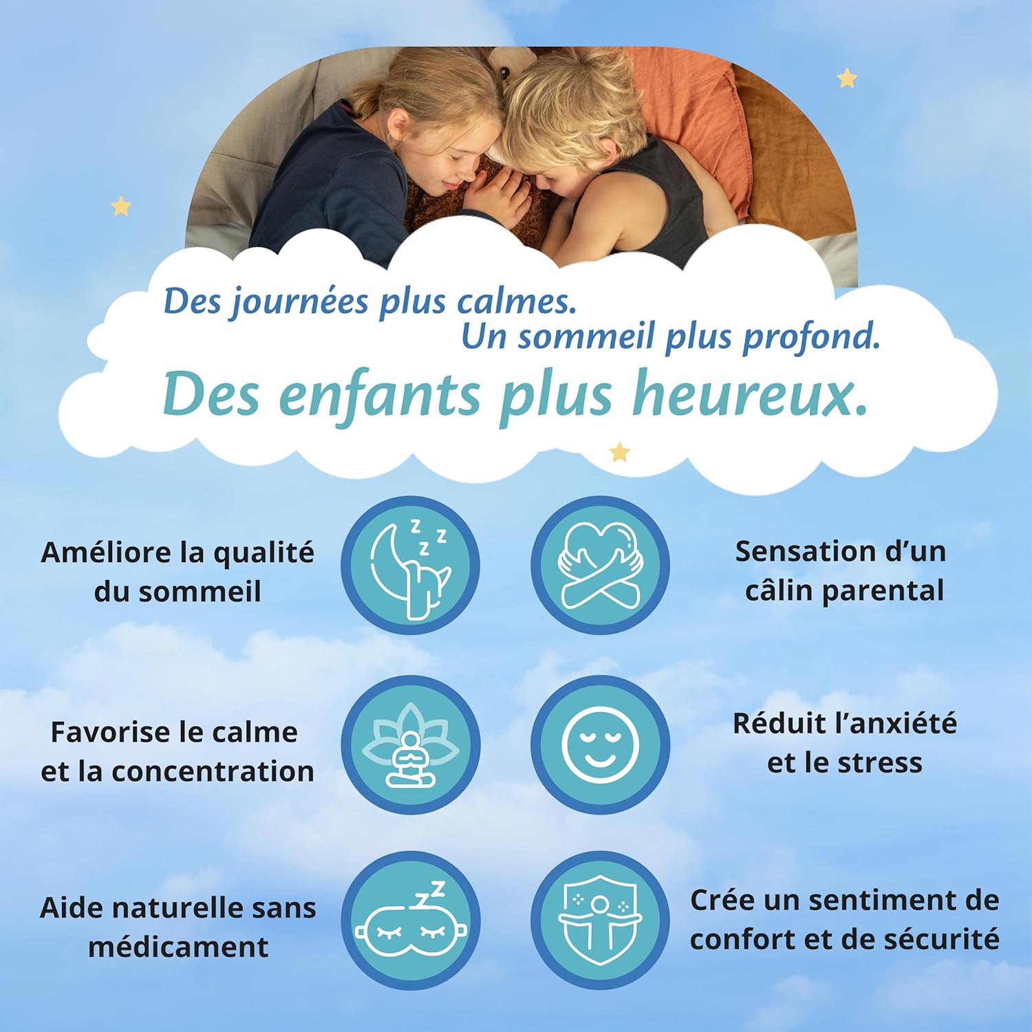 Thumbnail 3 de Ella Couverture lestée enfant 2,4 kg 90 x 120 cm – relaxante & calmante avec perles de verre hypoallergéniques