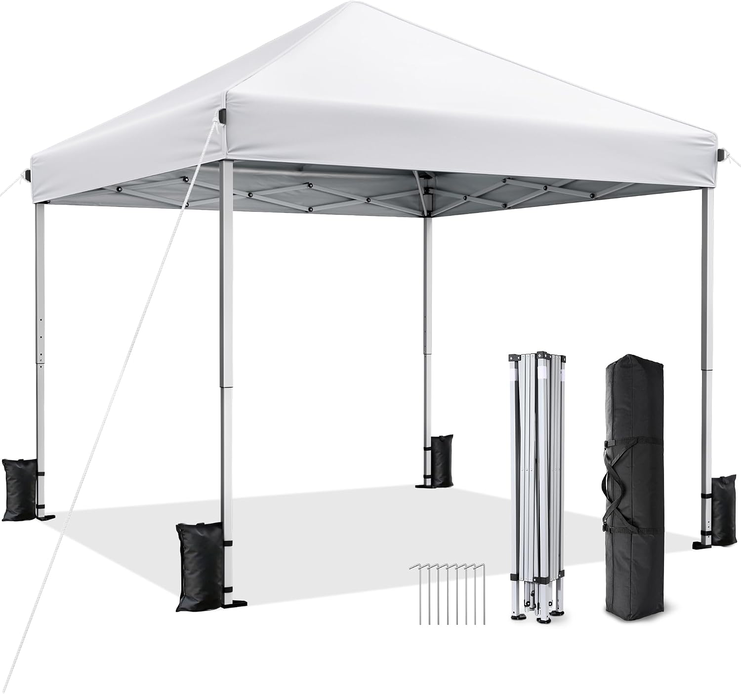 Detalle de Vinabilia WF250020 10x10 Pop-Up Canopy with One-Push Lock and UPF 50+ Fabric
